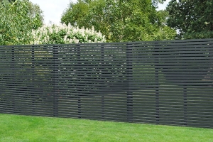 Forest 6x6 Contemporary Grey Slatted Fence Panel