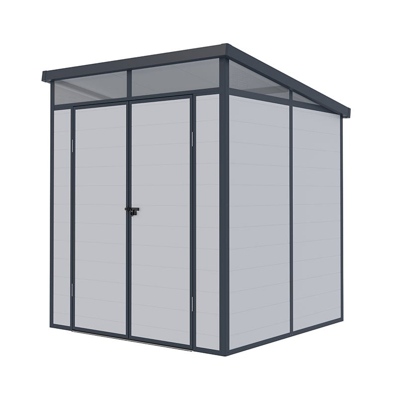 Product photograph of 6 X 6 Lotus Canto Grey Plastic Shed 1 9m X 1 92m from Buy Sheds Direct