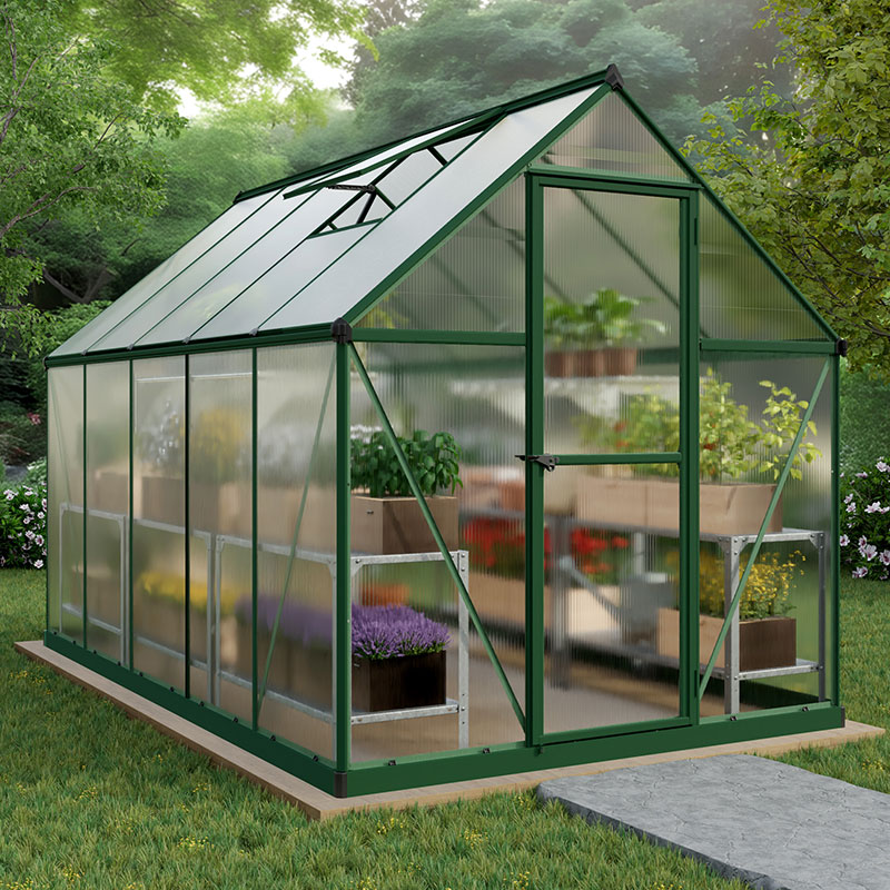Photos - Greenhouses Canopia 6' x 10' Palram  Mythos Large Walk In Green Polycarbonate Greenhous 