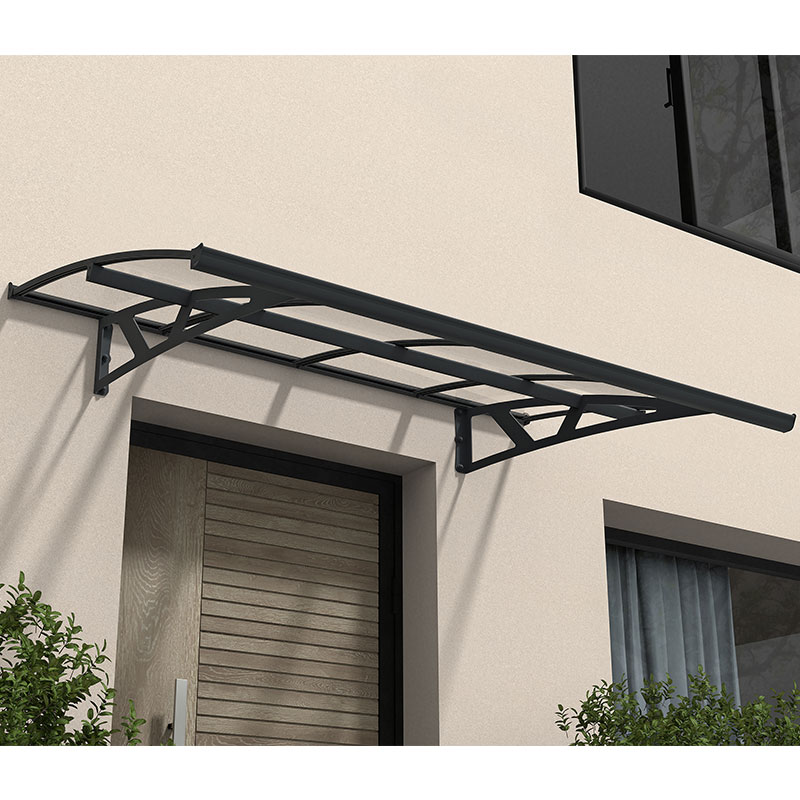 Product photograph of 7 4 X 4 7 Palram Canopia Amsterdam 2230 Grey Clear Door Canopy 2 24m X 1 39m from Buy Sheds Direct