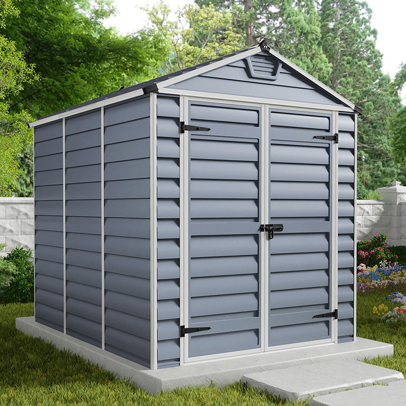 Product photograph of 6 X 8 Palram Canopia Grey Skylight Plastic Shed 1 85m X 2 29m from Buy Sheds Direct