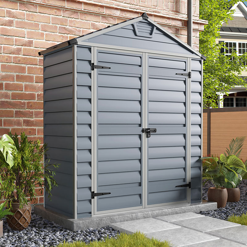 Product photograph of 6 X 3 Palram Canopia Grey Skylight Plastic Shed 1 85m X 0 9m from Buy Sheds Direct
