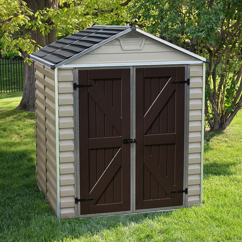 Product photograph of 6 X 5 Palram Canopia Tan Skylight Plastic Shed 1 85m X 1 54m from Buy Sheds Direct
