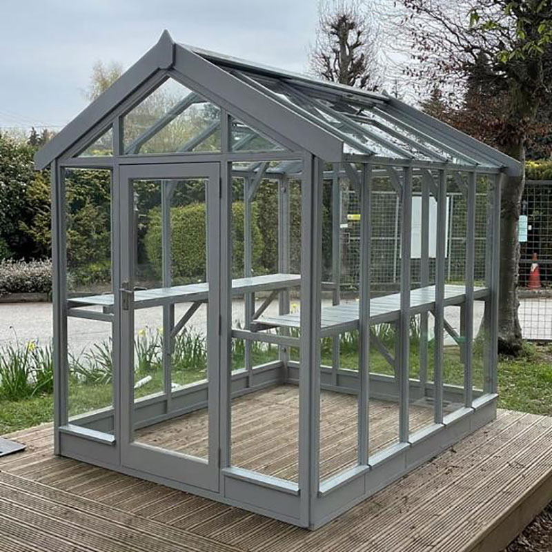 Product photograph of 8 3 X 4 9 Coppice Ashdown Apex Painted Wooden Greenhouse 2 52m X 1 45m from Buy Sheds Direct