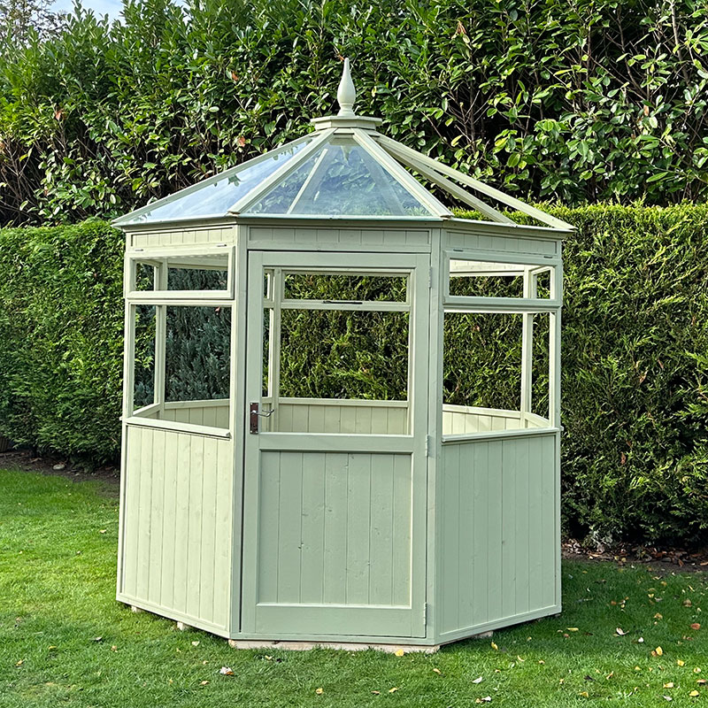 Product photograph of 7 10 X 7 10 Coppice Thetford Octagonal Painted Wooden Greenhouse 2 39m X 2 39m from Buy Sheds Direct