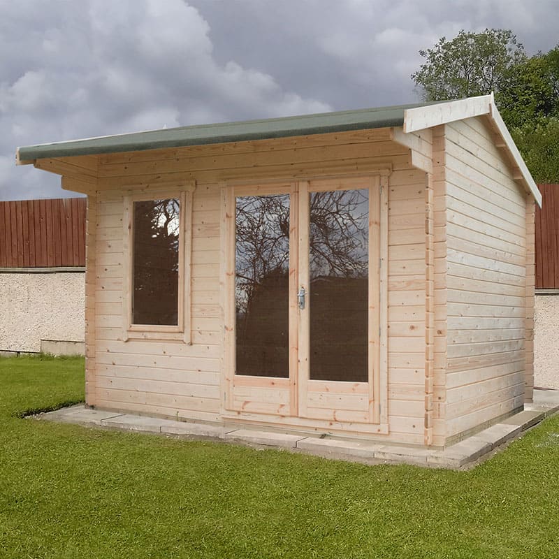 Product photograph of Shire Marlborough 3 6m X 2 4m Log Cabin Summerhouse 28mm from Buy Sheds Direct