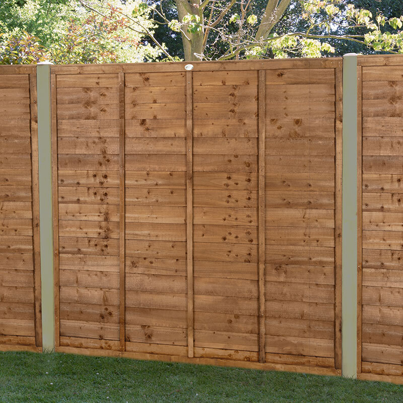 Forest 6' x 6' Brown Pressure Treated Super Lap Fence Panel (1.83m x 1.83m)