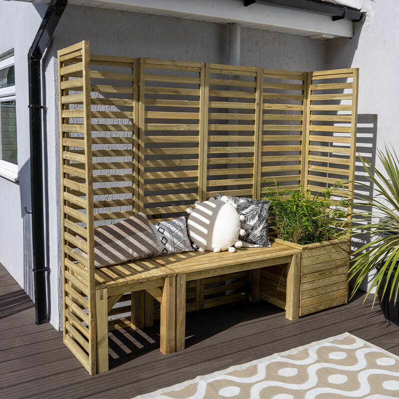 Product photograph of 6 9 X 1 9 Forest Modular Wooden Garden Seating Set Number 2 2 06m X 0 53m from Buy Sheds Direct