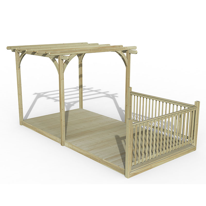 Product photograph of 8 X 16 Forest Pergola Deck Kit No 3 2 4m X 4 8m from Buy Sheds Direct