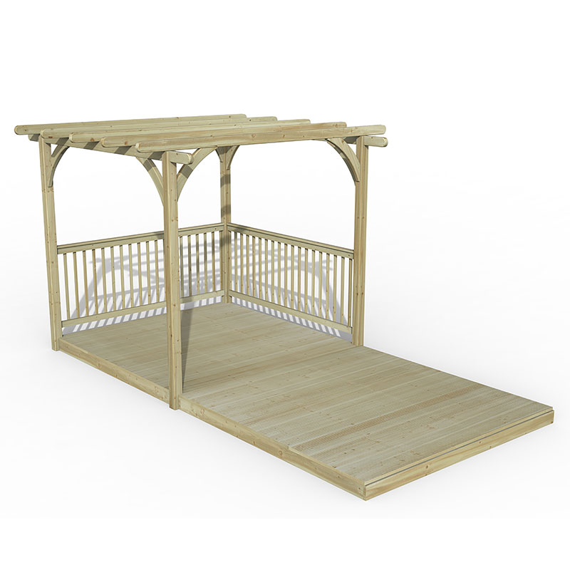 Product photograph of 8 X 16 Forest Pergola Deck Kit No 5 2 4m X 4 8m from Buy Sheds Direct