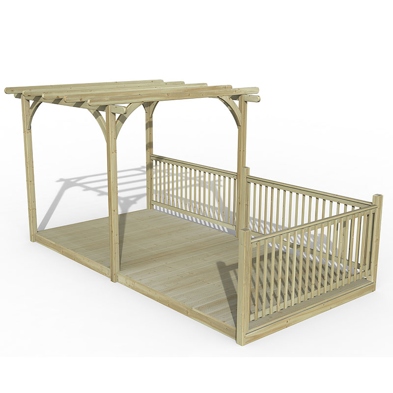 Product photograph of 8 X 16 Forest Pergola Deck Kit No 7 2 4m X 4 8m from Buy Sheds Direct