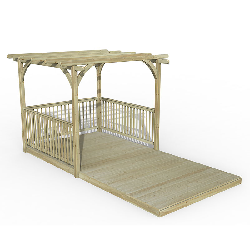 Product photograph of 8 X 16 Forest Pergola Deck Kit No 9 2 4m X 4 8m from Buy Sheds Direct