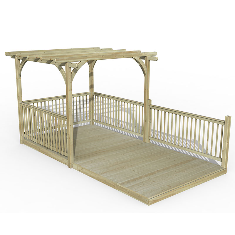 Product photograph of 8 X 16 Forest Pergola Deck Kit No 10 2 4m X 4 8m from Buy Sheds Direct