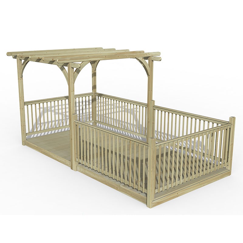 Product photograph of 8 X 16 Forest Pergola Deck Kit No 13 2 4m X 4 8m from Buy Sheds Direct
