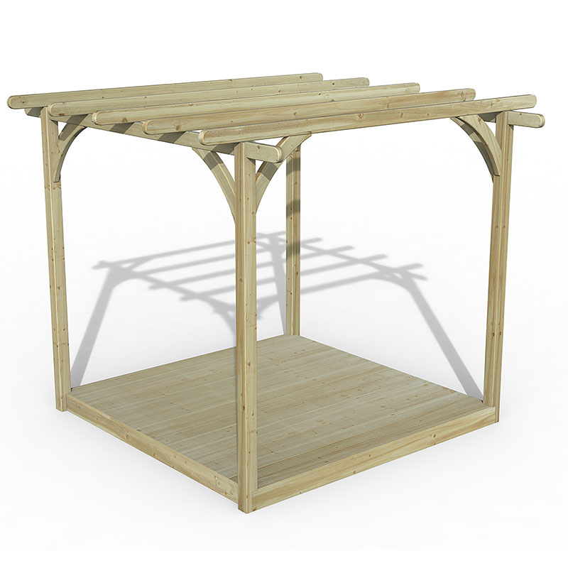 Product photograph of 8 X 8 Forest Pergola Deck Kit No 1 2 4m X 2 4m from Buy Sheds Direct