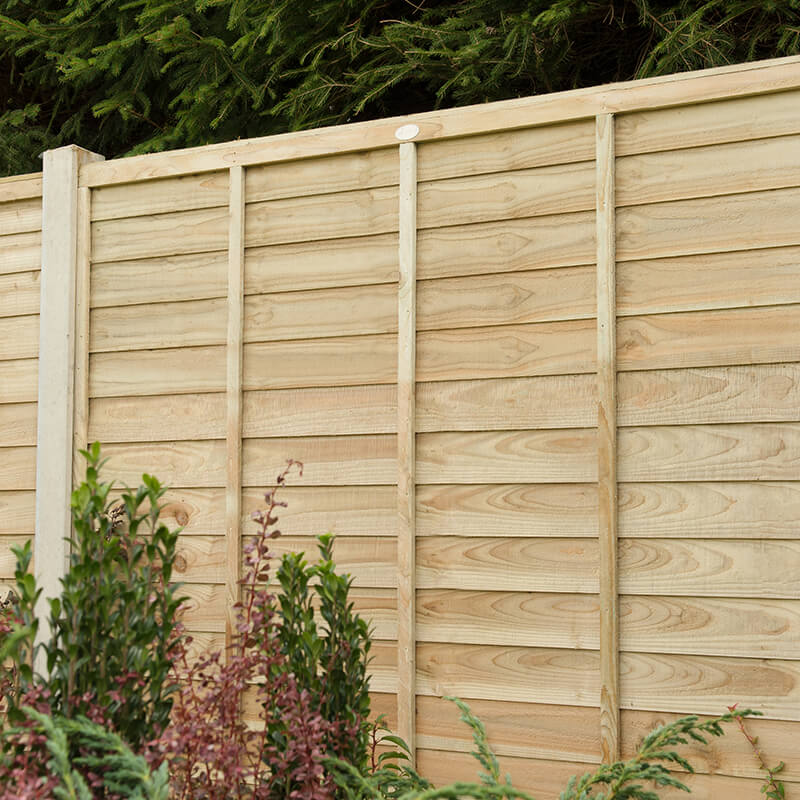 Product photograph of Forest 6 X 5 6 Pressure Treated Super Lap Fence Panel 1 83m X 1 68m from Buy Sheds Direct