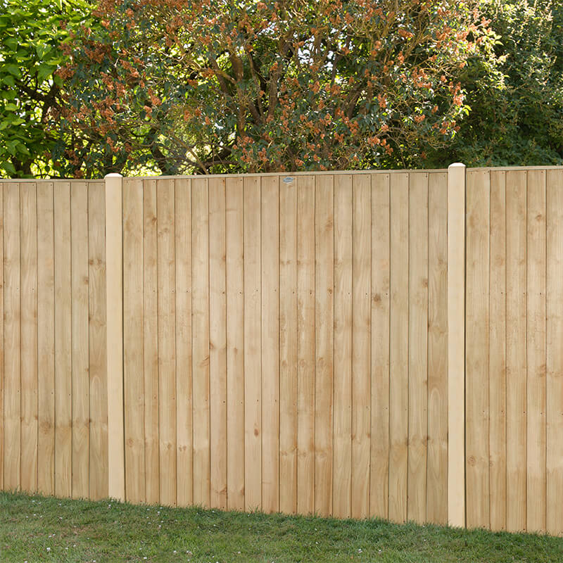 Product photograph of Forest 6 X 5 6 Pressure Treated Vertical Closeboard Fence Panel 1 83m X 1 69m from Buy Sheds Direct