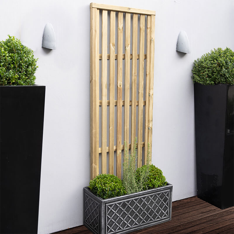 Forest 6' x 2' Pressure Treated Vertical Slatted Garden Screen Panel (1.8m x 0.6m)