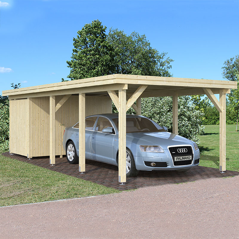 Product photograph of 12 X 25 Palmako Karl Wooden Carport 3 6m X 7 6m from Buy Sheds Direct