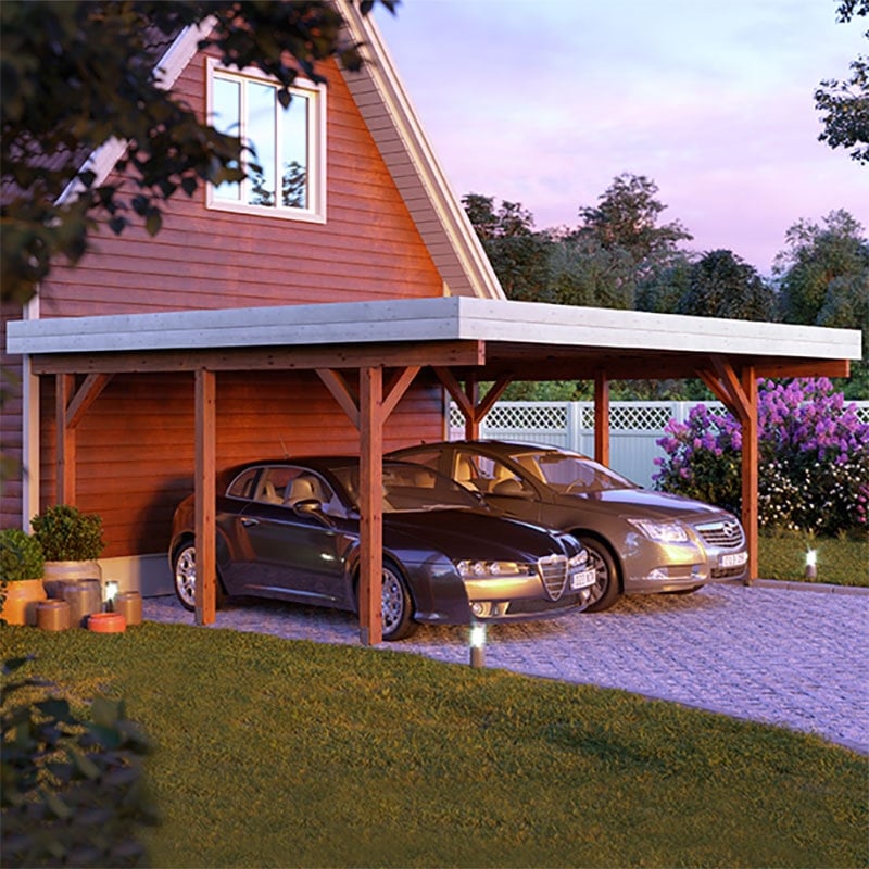 Product photograph of 20 X 17 Palmako Karl Wooden Carport 6m X 5 1m from Buy Sheds Direct