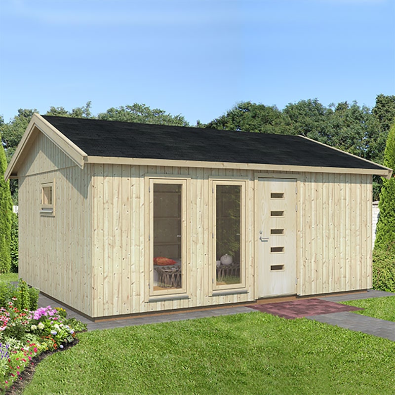Product photograph of Palmako Charlotte 4 5m X 5 5m Garden Office from Buy Sheds Direct