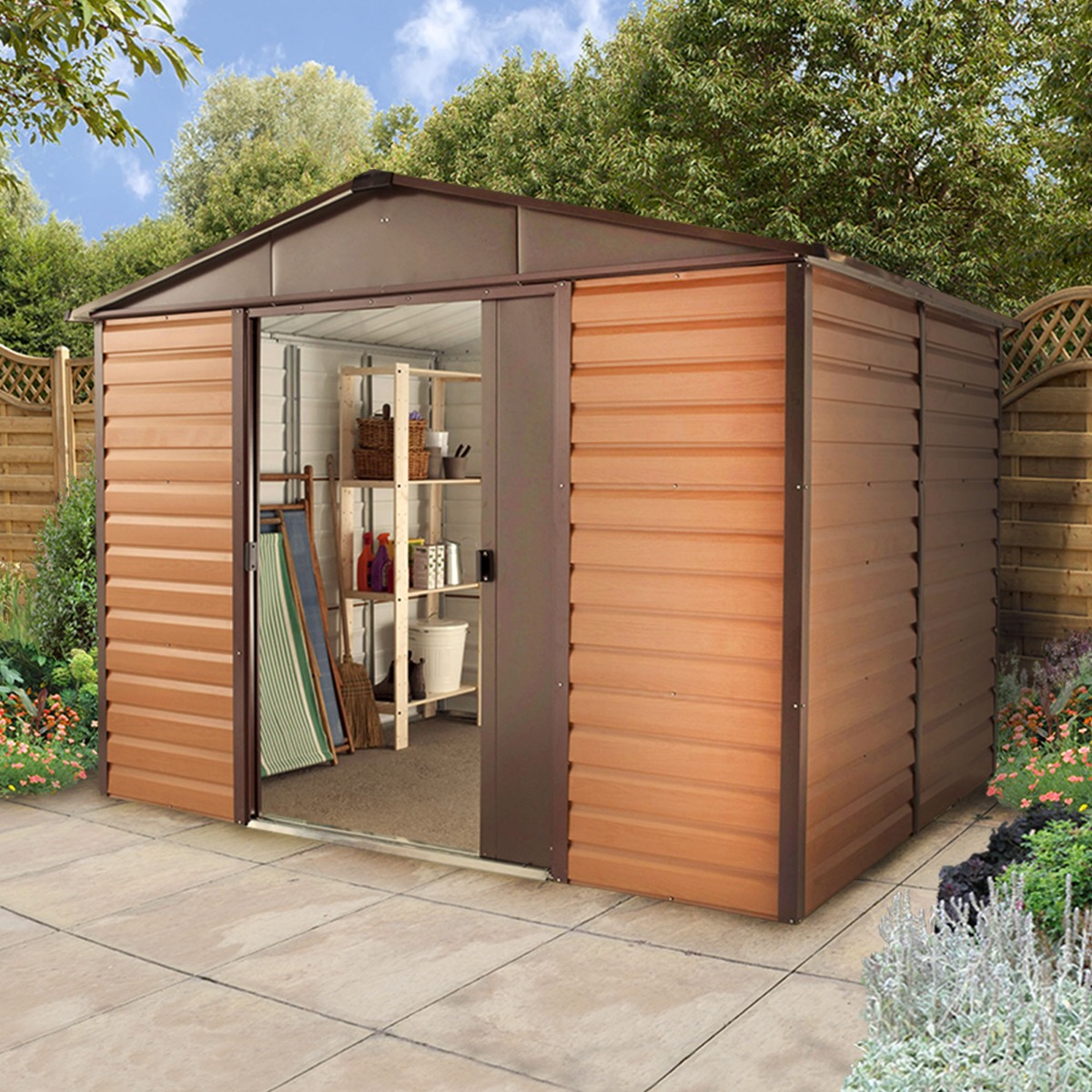 Product photograph of 10 X 12 4 Yardmaster Balmoral 1012wgl Metal Shed 3 03m X 3 78m from Buy Sheds Direct