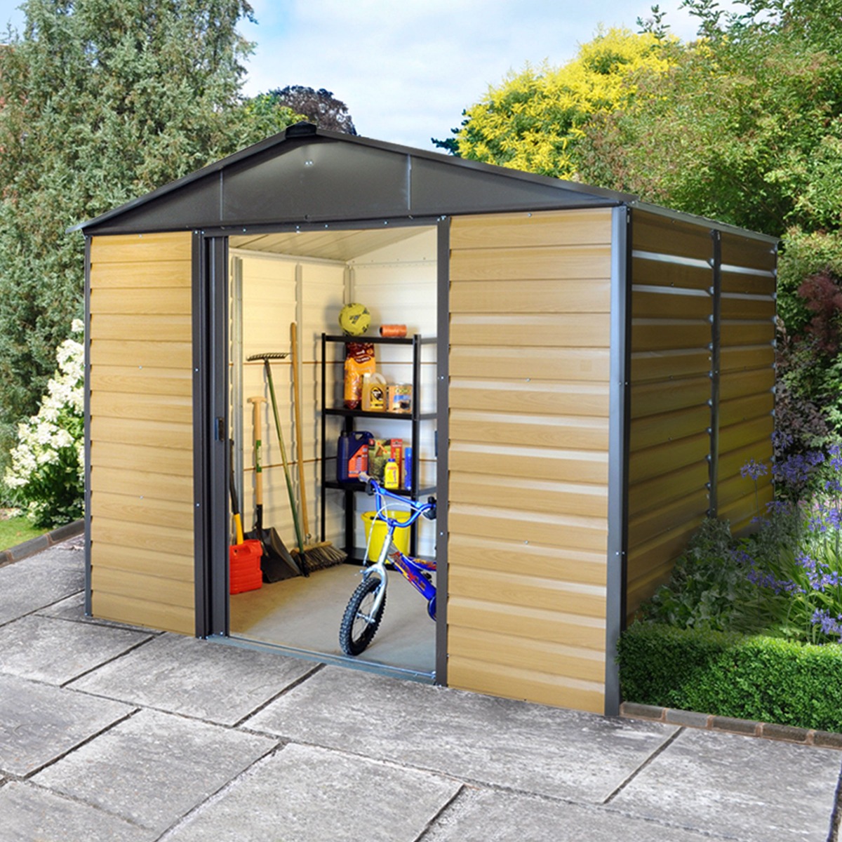 Product photograph of 9 11 X 6 5 Yardmaster Balmoral Metal Shed 3 03m X 1 97m from Buy Sheds Direct