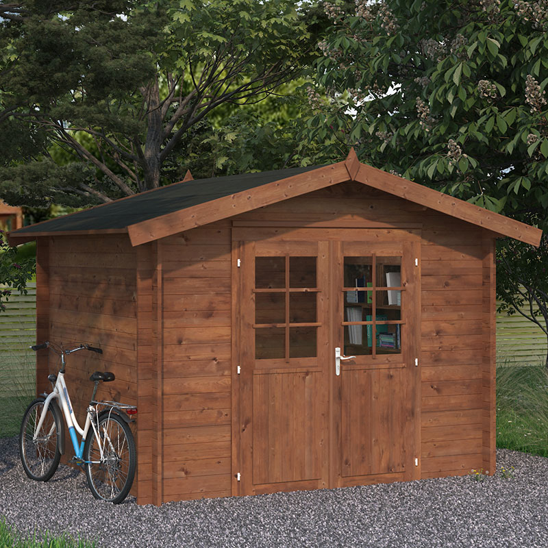 Product photograph of Palmako Valentine 2 8m X 2 3m Premium Log Cabin Shed 28mm from Buy Sheds Direct