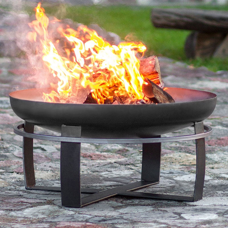 Product photograph of Cook King Viking Steel Fire Bowl - 60cm from Buy Sheds Direct