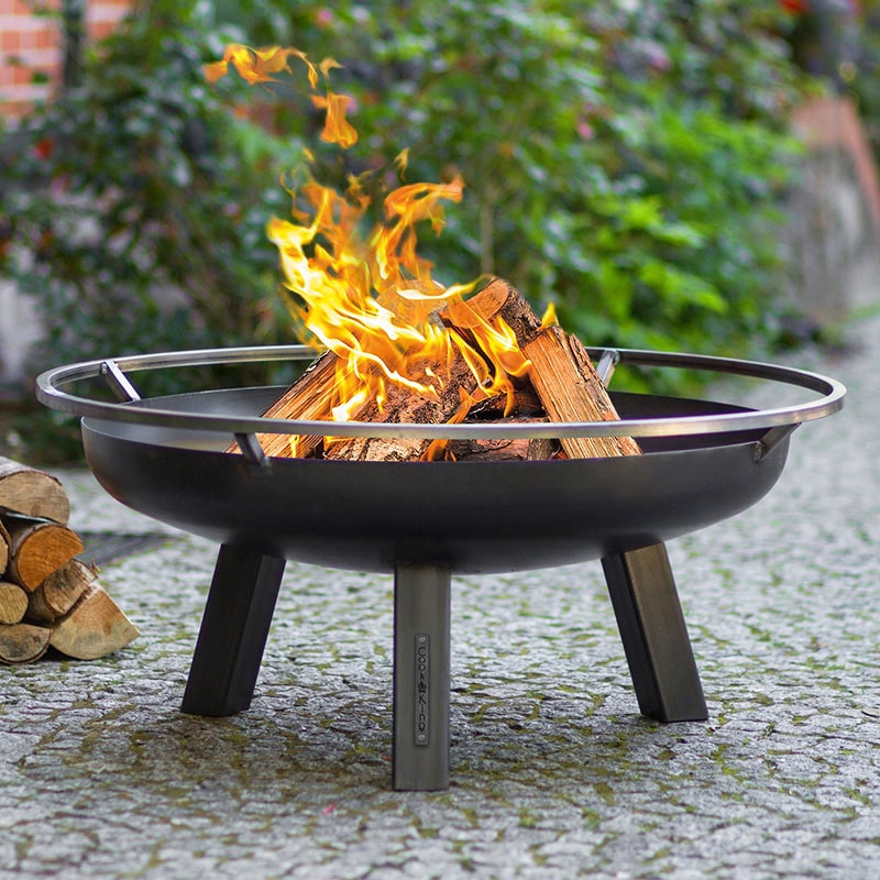 Product photograph of Cook King Porto Steel Fire Bowl - 60cm from Buy Sheds Direct