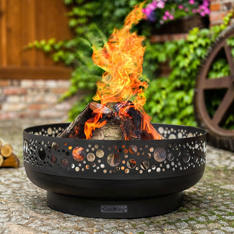 Product photograph of Cook King Boston Decorative Steel Fire Bowl from Buy Sheds Direct