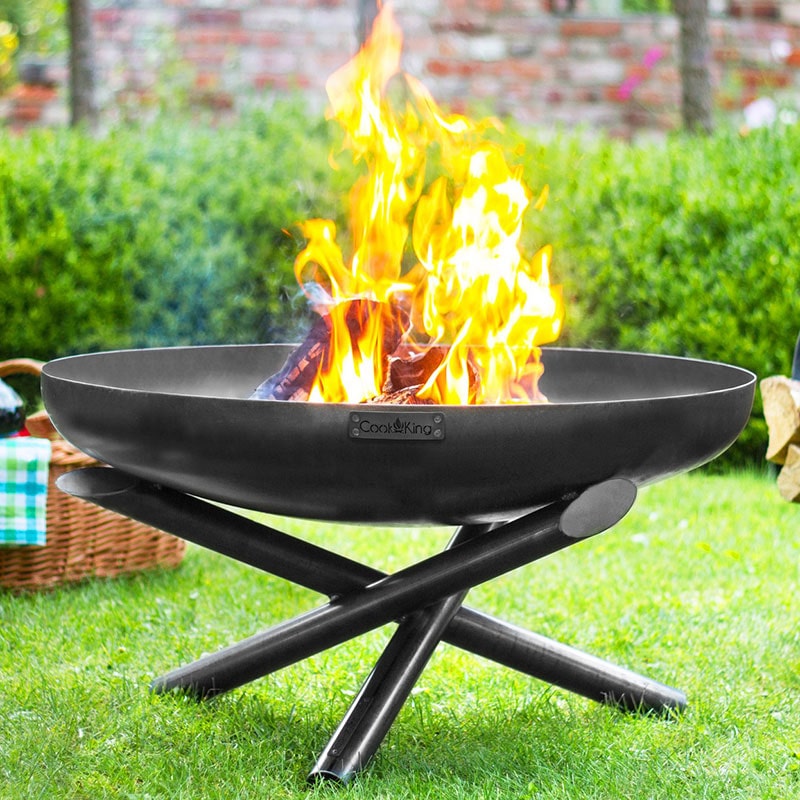 Product photograph of Cook King Indiana Steel Fire Bowl - 70cm from Buy Sheds Direct