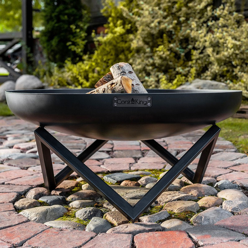 Product photograph of Cook King Santiago Steel Fire Bowl - 70cm from Buy Sheds Direct