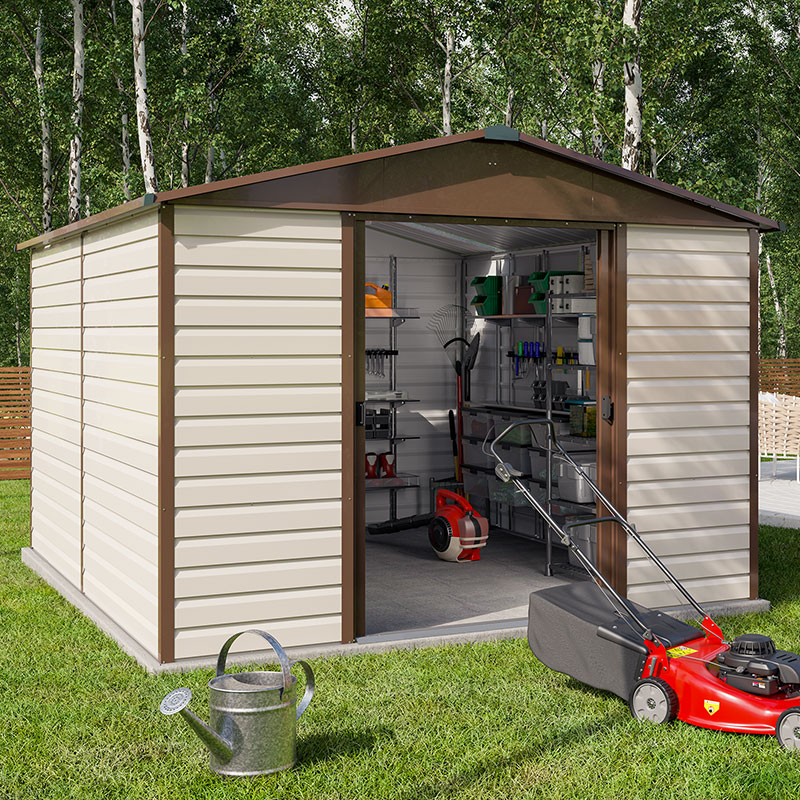 Product photograph of 10 X 12 Yardmaster Shiplap Metal Shed 3 03m X 3 78m from Buy Sheds Direct