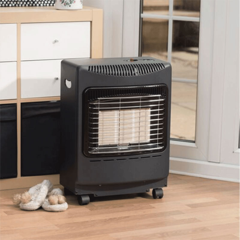 Product photograph of Lifestyle Mini Grey Heatforce Summerhouse Portable Gas Heater from Buy Sheds Direct