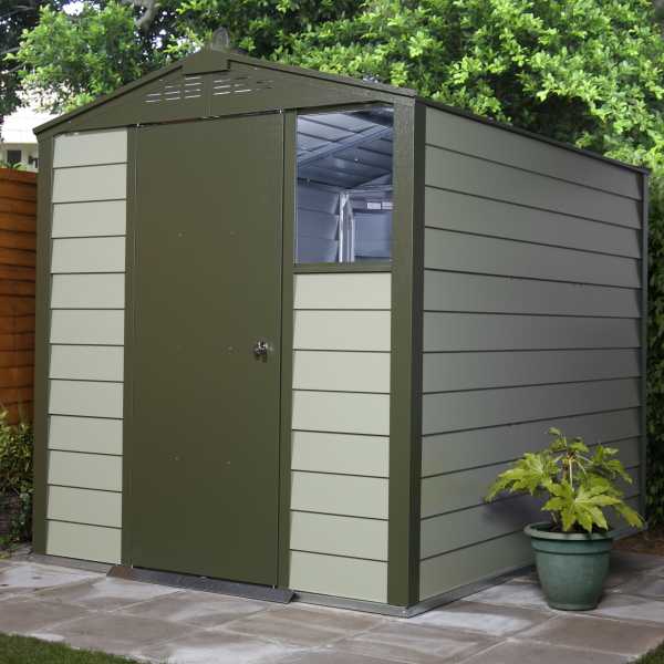 Product photograph of 6 X 3 Trimetals Premium Titan 630 Metal Shed 1 76m X 1 01m from Buy Sheds Direct