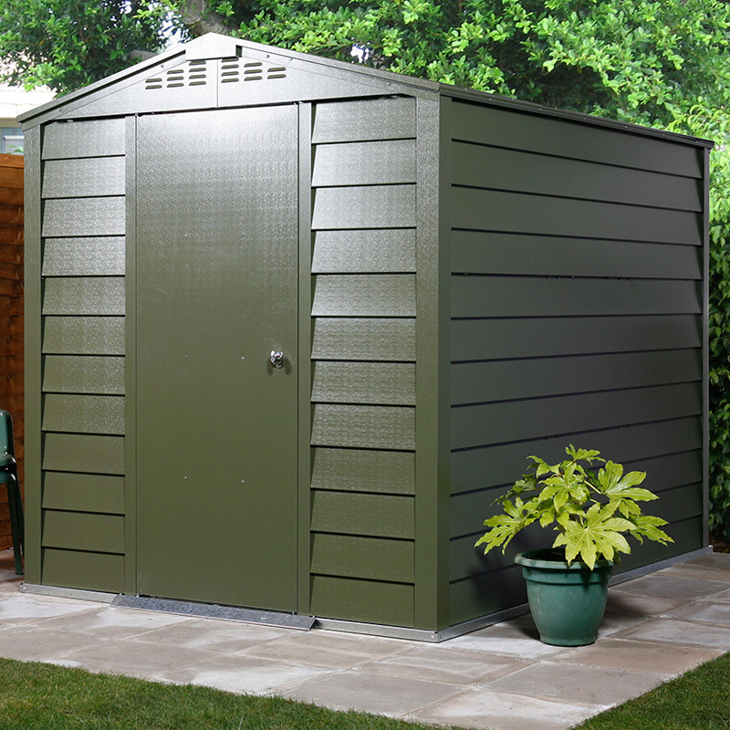 Product photograph of 6 X 8 Trimetals Premium Titan 680 Metal Shed 1 76m X 2 37m from Buy Sheds Direct