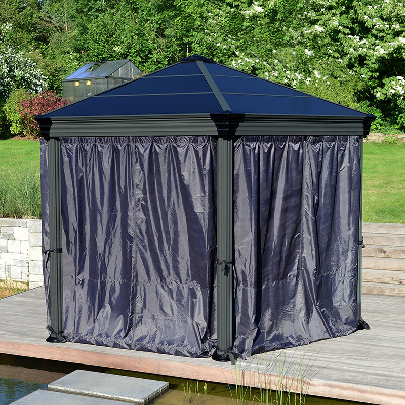 Product photograph of Palram Canopia Gazebo Curtains Set For Roma And Monaco Gazebos from Buy Sheds Direct