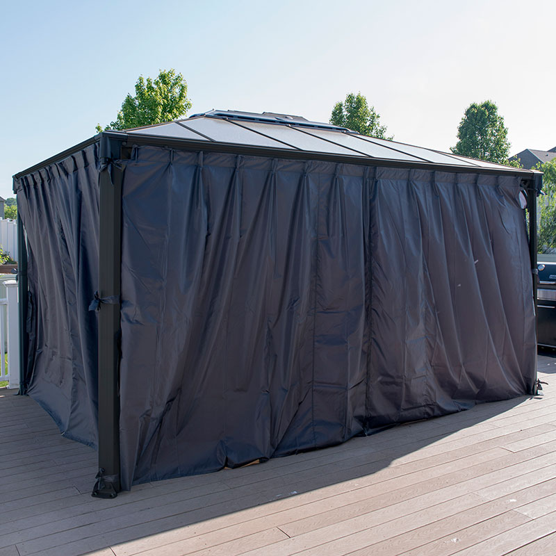 Product photograph of Palram Canopia Martinique 4300 Gazebo Curtains from Buy Sheds Direct