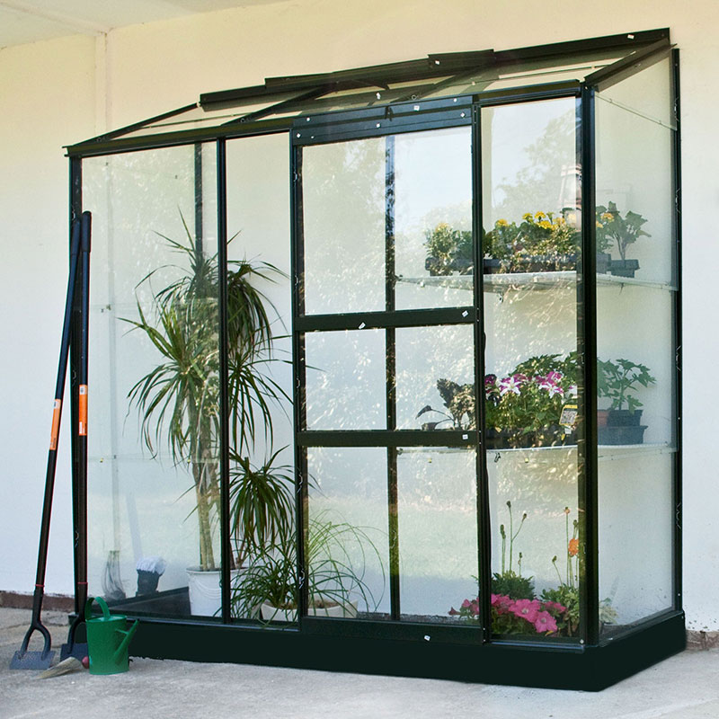 Product photograph of 6 5 X 2 4 Halls Green Wall Garden 26 Greenhouse 1 94 X 0 69m from Buy Sheds Direct