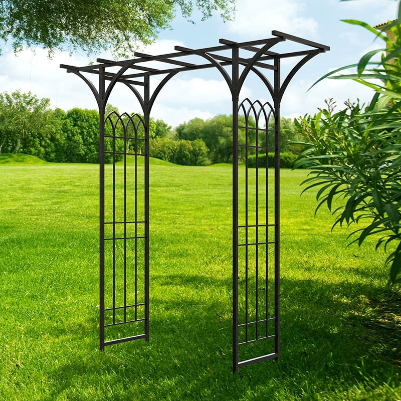 Product photograph of Panacea Gothic Metal Garden Arch 6 9 X 3 9 from Buy Sheds Direct