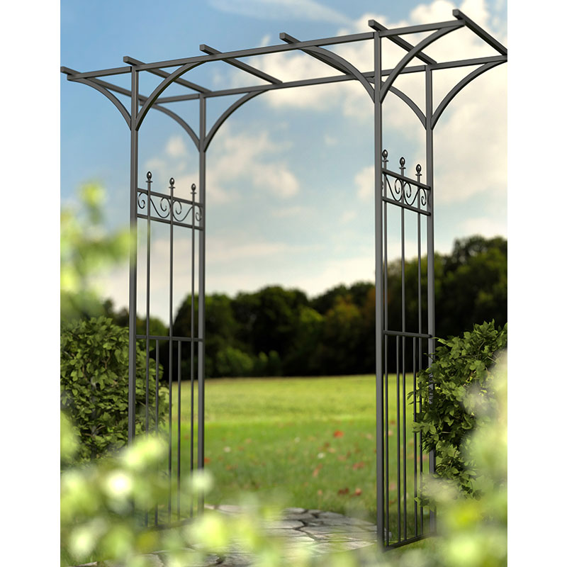 Product photograph of Panacea Kensington Metal Garden Arch 6 9 X 6 3 from Buy Sheds Direct