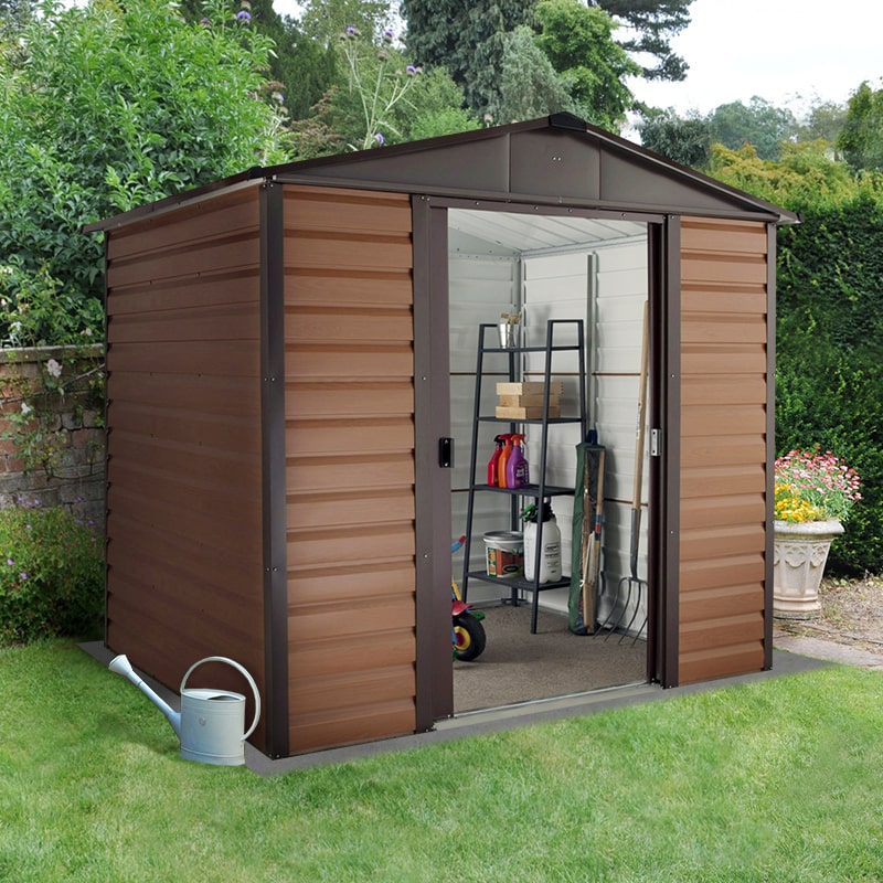 Product photograph of 8 X 6 5 Yardmaster Glencoe 86wgl Metal Shed 2 43m X 1 97m from Buy Sheds Direct
