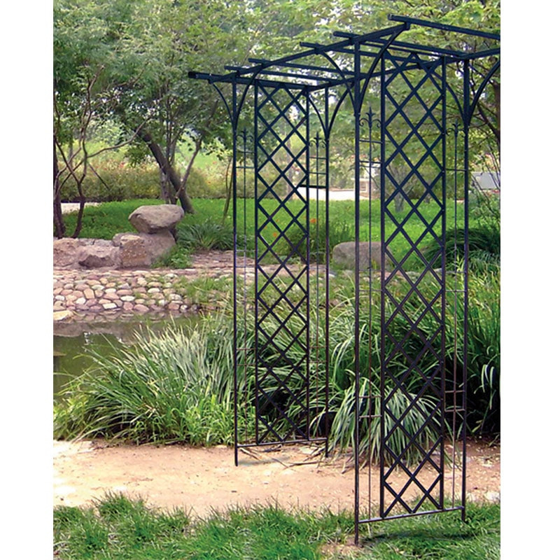 Product photograph of Panacea Lattice Metal Garden Arch 6 9 X 3 9 from Buy Sheds Direct