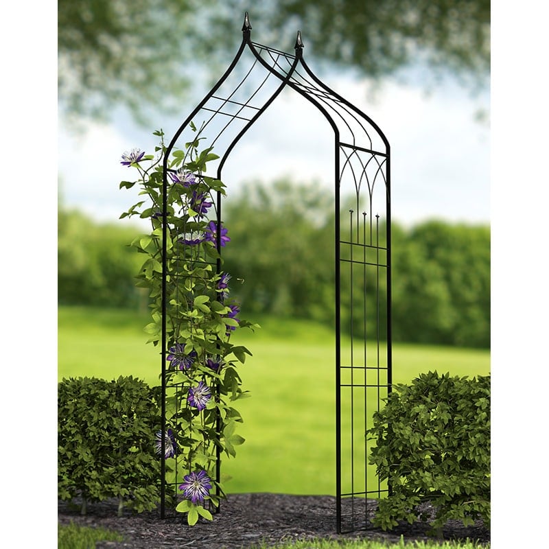 Product photograph of Panacea Ogee Metal Garden Arch 8 6 X 3 9 from Buy Sheds Direct