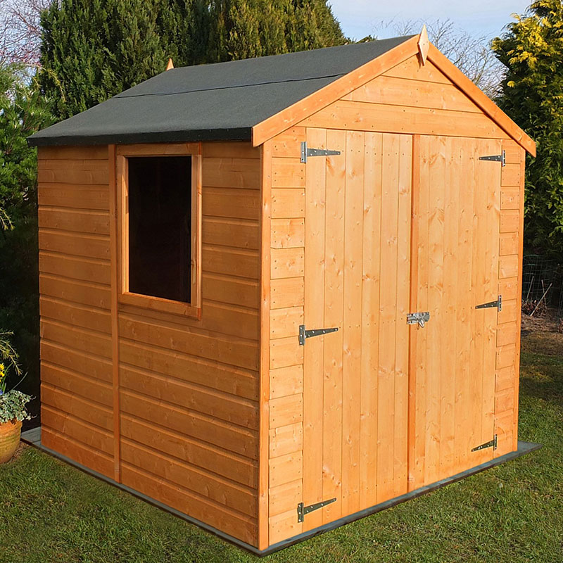 Product photograph of 6 X 6 Shire Arran Double Door Wooden Garden Shed 1 97m X 1 83m from Buy Sheds Direct