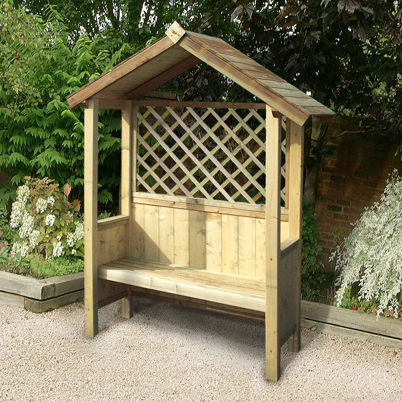 Product photograph of Pantheon Artemis Garden Arbour With Seat from Buy Sheds Direct