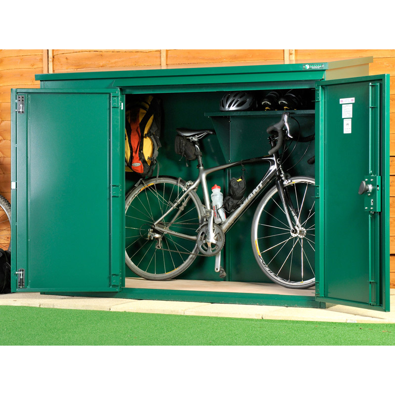 Product photograph of 6 X 3 Asgard Annexe Police Approved Metal Bike Shed 1 83m X 0 92m from Buy Sheds Direct
