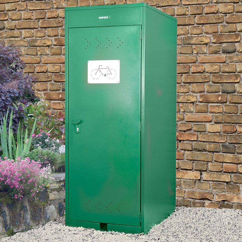 Product photograph of 2 6 X 3 6 Asgard Premium Vertical Bike Storage Locker 0 8m X 1 1m from Buy Sheds Direct