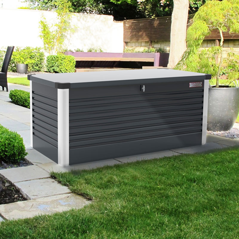 Product photograph of 6x2 Trimetals Anthracite Protect A Box - Premium Metal Garden Storage from Buy Sheds Direct